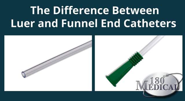 difference between luer end and funnel end catheters
