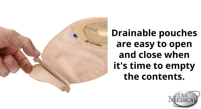 Drainable pouches are easy to open and close