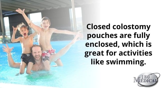 closed colostomy pouch is fully enclosed so its great for swimming