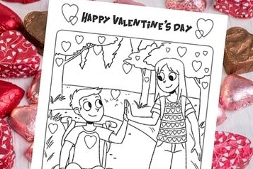 Ethan and Emma coloring sheet picture