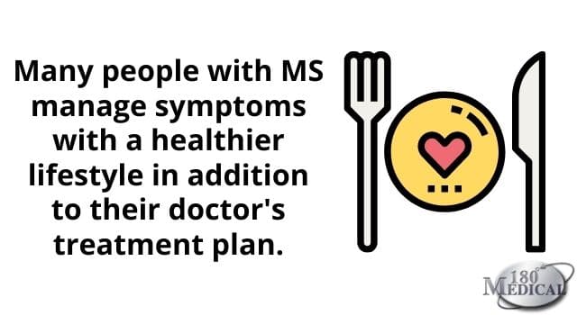 many people with ms manage symptoms with a healthy lifestyle in addition to their doctors treatment plan