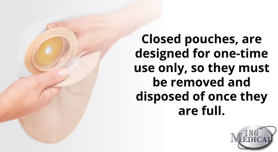 Closed pouches are designed for one-time use only