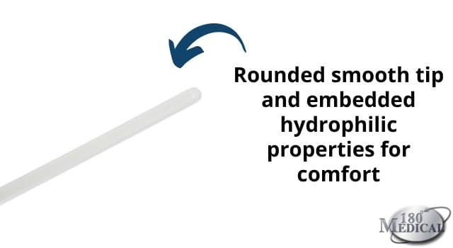 rounded insertion tip of gentlecath glide