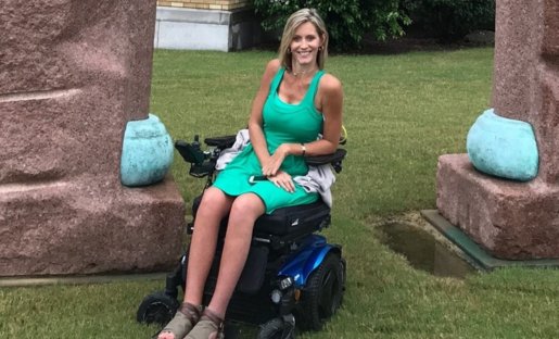 Jen in her chair