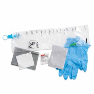 10096140 Rusch PocketPac Catheter Kit with Gloves Wipes and Insertion Supplies