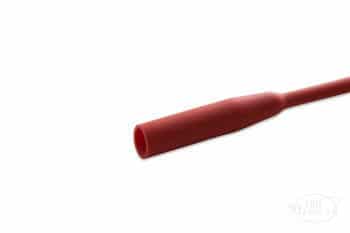 Apogee Red Rubber Male Length Intermittent Catheter funnel end
