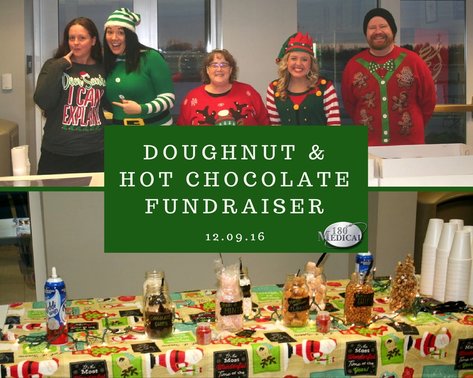 2016 donut and hot chocolate fundraiser at 180 medical