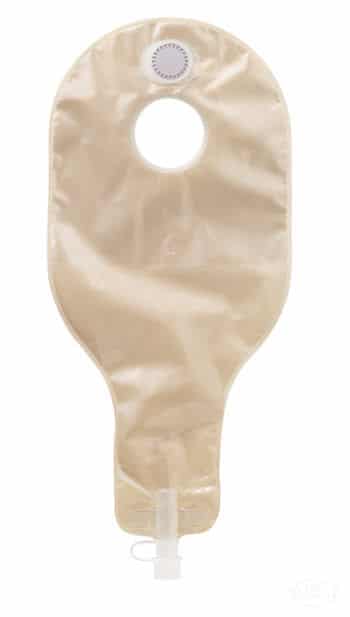 ConvaTec tan 2 piece ostomy bag with tap valve