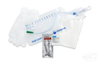 Coloplast Self-Cath Olive-Tip Coude Closed System Catheter Guide Stripe