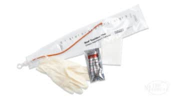 Bard Touchless Red Rubber Coude Closed System Catheter Kit with contents