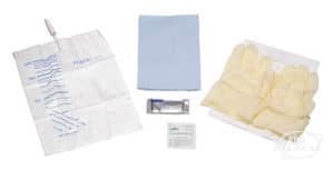 GentleCath Insertion Kit with bag lubricant gloves and pad