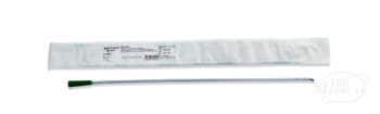 Coloplast Self-Cath Tapered Tip Coude Catheter with blue Guide Stripe and package shown