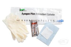 Hollister Apogee Plus Closed System catheter with insertion supplies kit