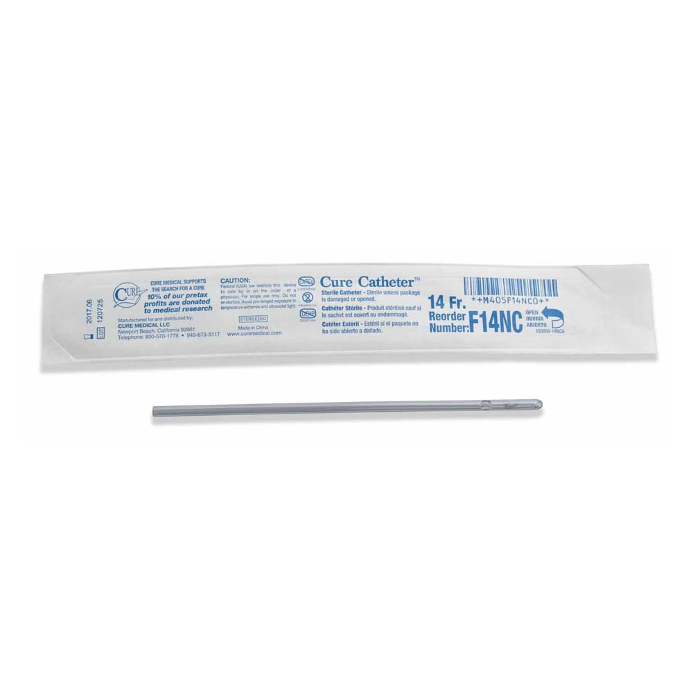 F14NC Cure Medical Female Length Luer End Catheter
