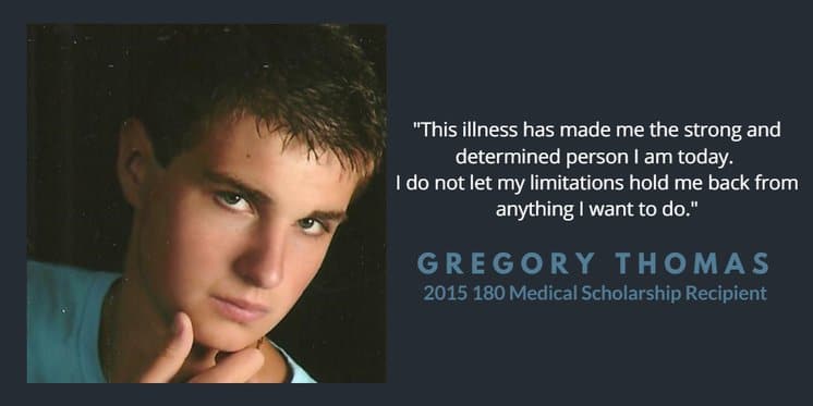 2015 180 Medical Scholarship Recipient Gregory Thomas