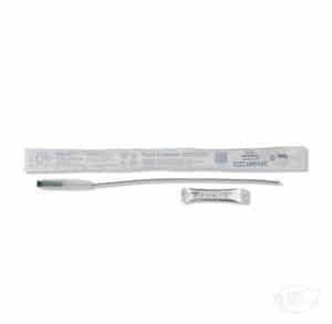 Cure Medical Hydrophilic Coude Catheter package and catheter