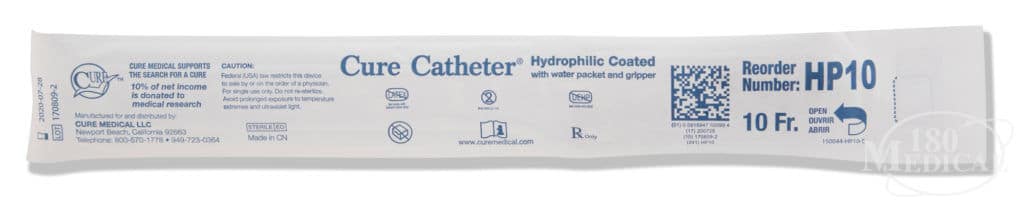 Cure Medical Pediatric Length Hydrophilic Catheter Package