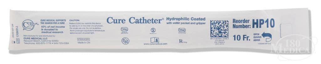 Cure Medical Pediatric Length Hydrophilic Catheter Package