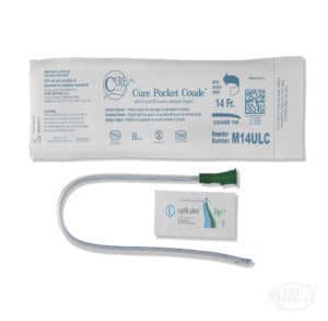 Cure Coude Pocket Catheter package and catheter