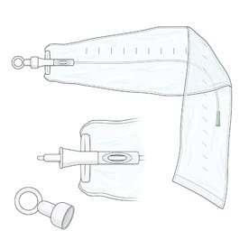 illustration of a closed system catheter