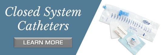 link to closed system catheter kits on 180 Medical's online catalog