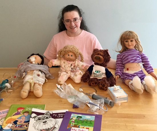 heidi with educational ostomy mickey button dolls