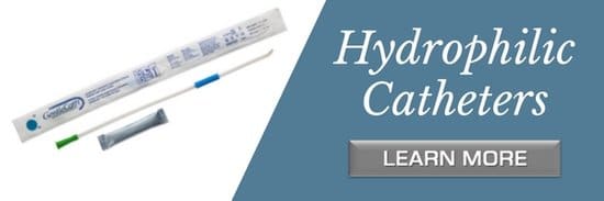 link to hydrophilic catheters on 180 Medical's online catalog