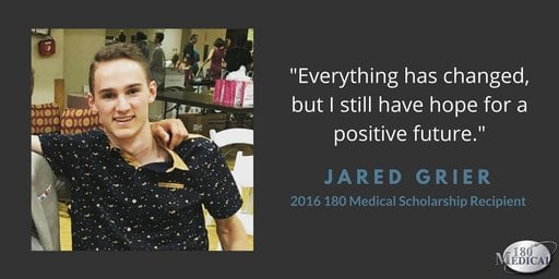Jared Grier, 180 Medical Scholarship Recipient in 2016