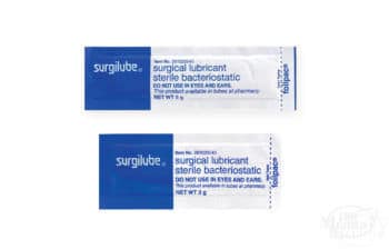 Surgilube catheter lubricant packet options 3g and 5g