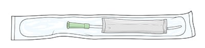 illustration of hydrophilic catheter