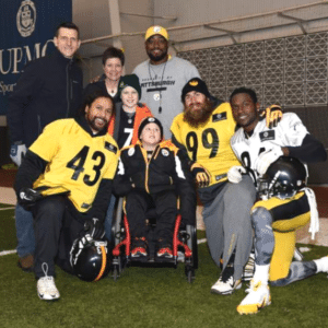 max and family with steelers