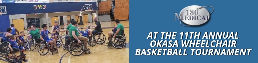 180 medical at 11th annual okasa wheelchair basketball tournament blog title graphic
