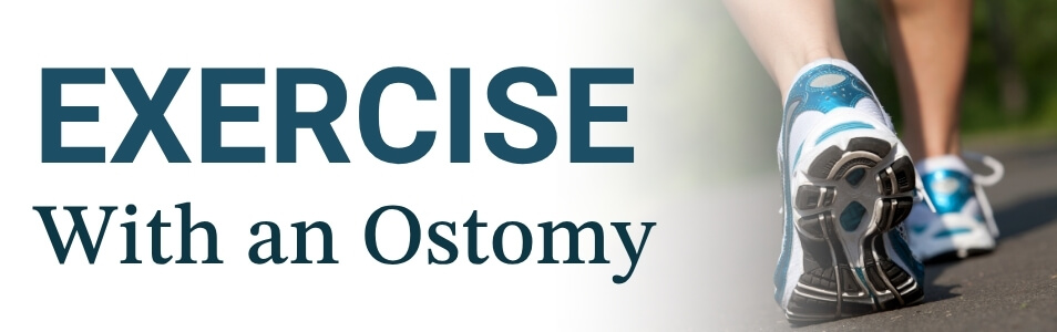 Exercise with an Ostomy - picture of feet walking