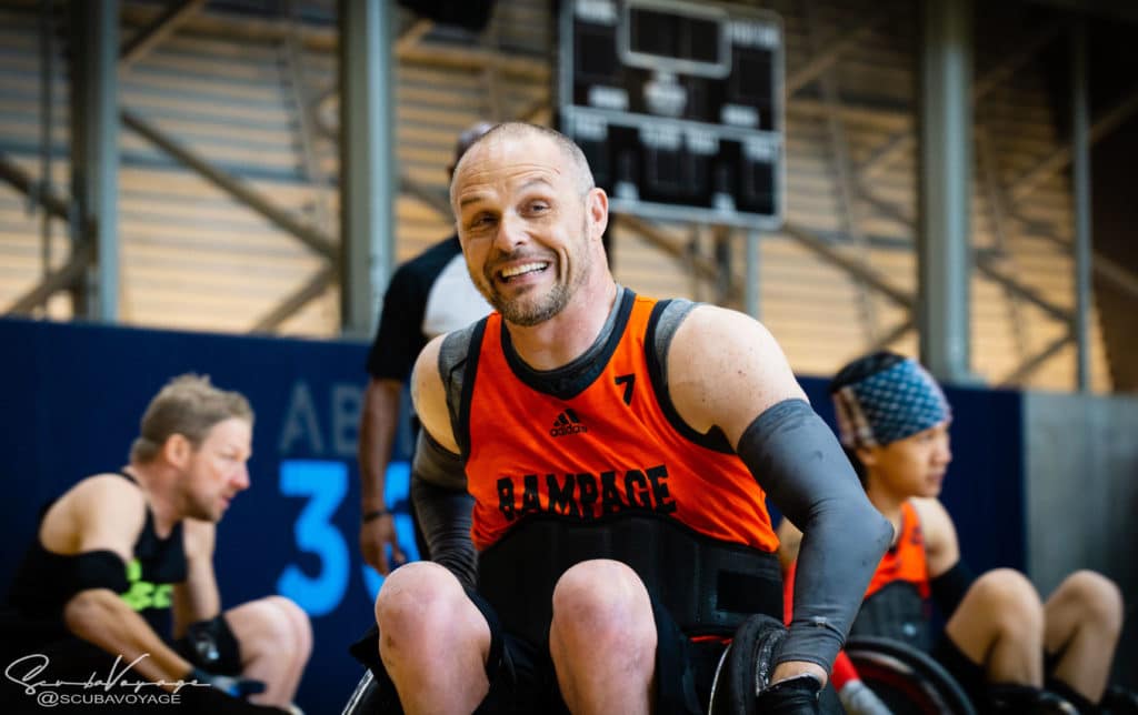 steve playing wheelchair rugby