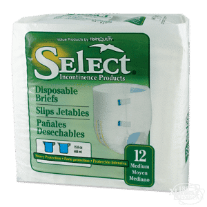 Tranquility Select Incontinence Disposable Briefs package