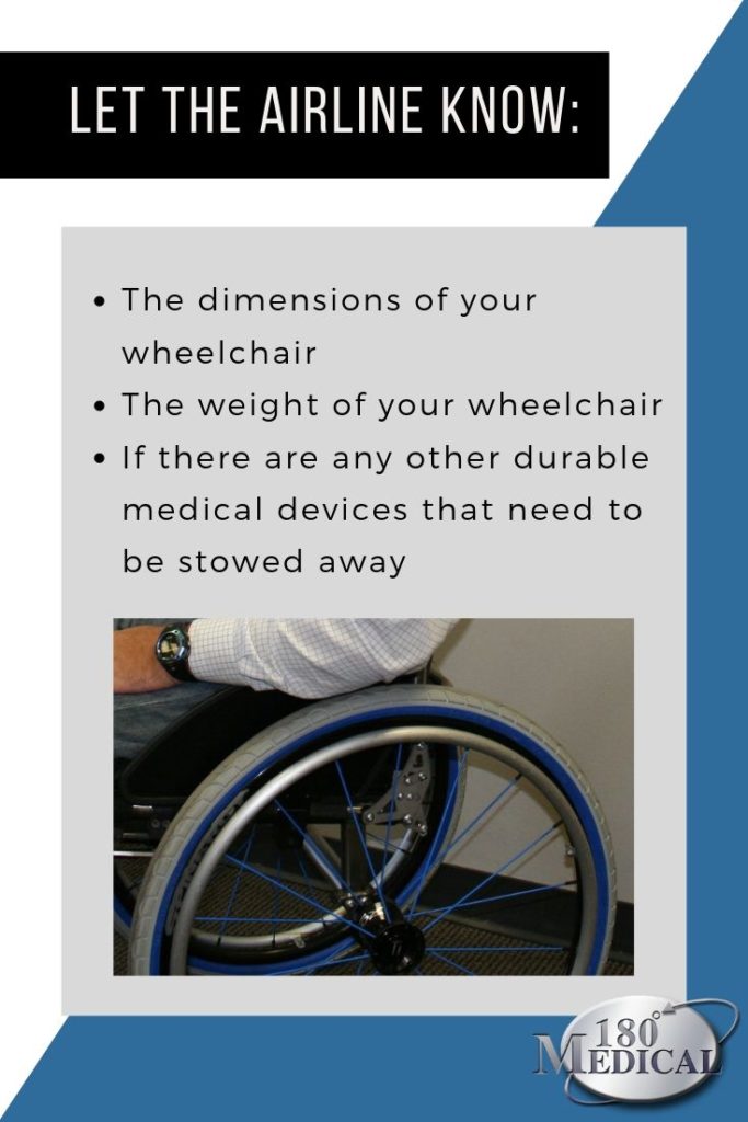 let the airline know if youre traveling with wheelchair