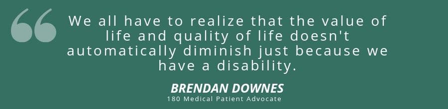 brendan downes quote about disability