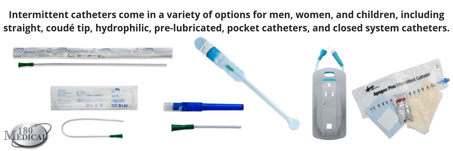 intermittent catheter types at 180 medical