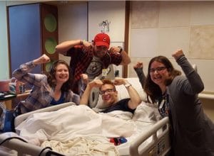 lauren sammons and friends after sb surgery