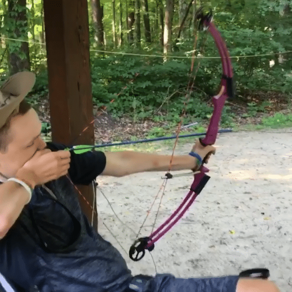learning to shoot a bow and arrow mason