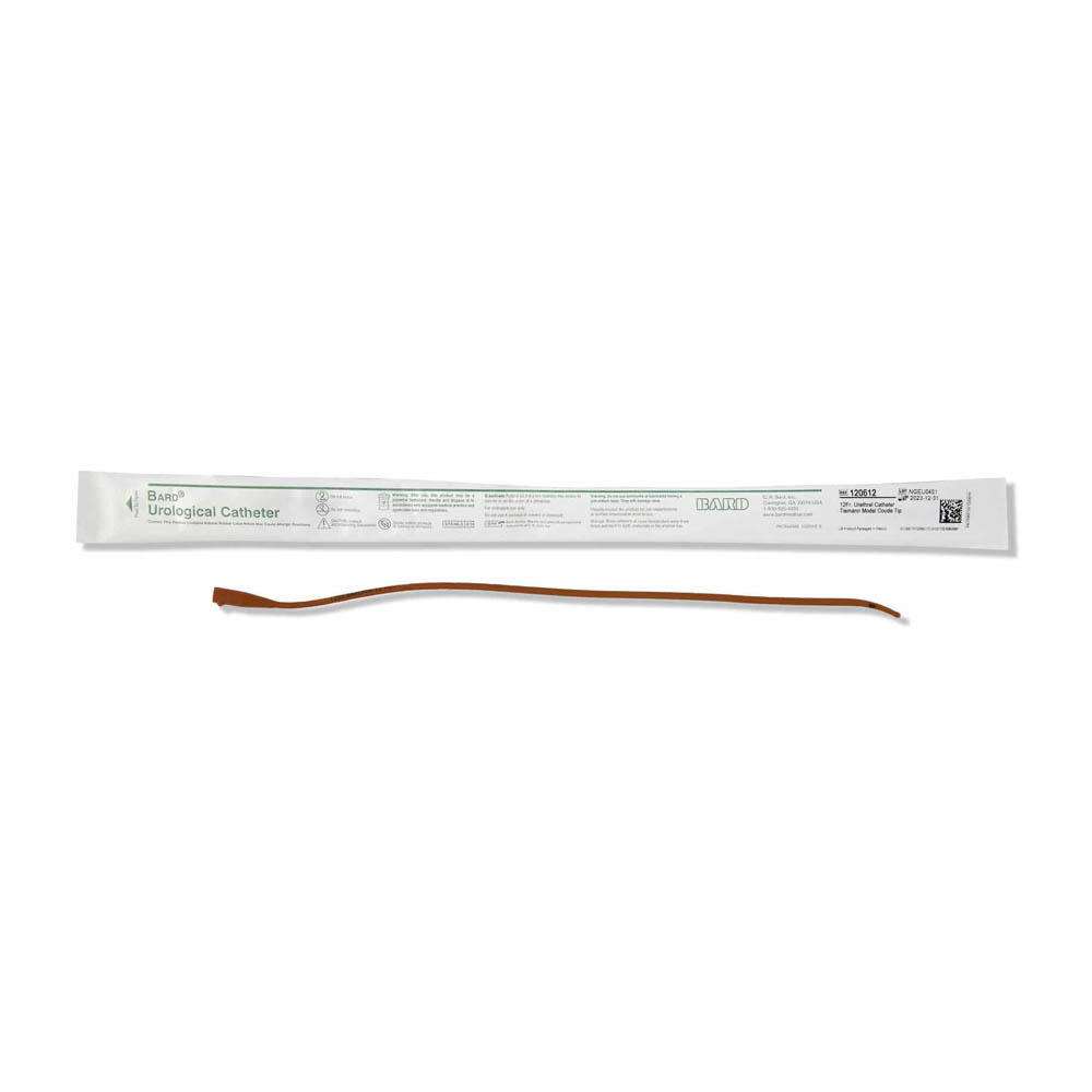 120612 BD Bard Red Rubber Coude Catheter and Package