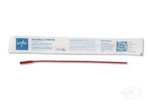 Medline Red Rubber Catheter Straight Tip Package