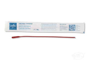 Medline Red Rubber Catheter Straight Tip Package