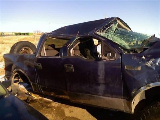 amberley truck after crash