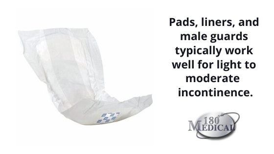 incontinence pads and liners 180 medical