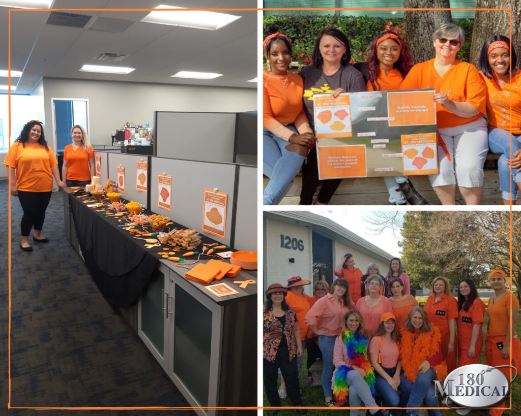 180 Medical employees across the country are wearing orange for MS Awareness Day 2020
