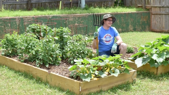 AJ in his garden