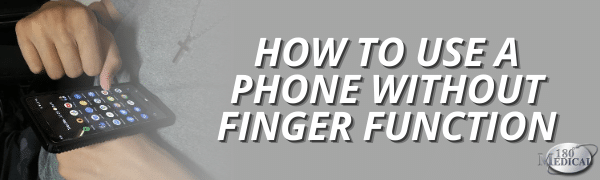 how to use a phone without finger function