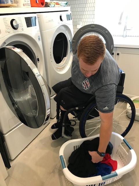 brendan doing laundry