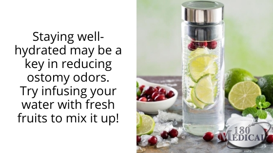 stay hydrated to reduce ostomy odors